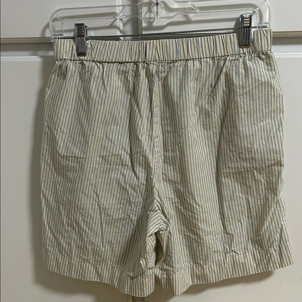 J. Crew Cream and Light Blue Striped Cotton Boxer Shorts